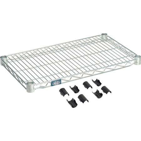 Nexel Poly-Z-Brite Wire Shelf 30inW x 14inD S1430Z